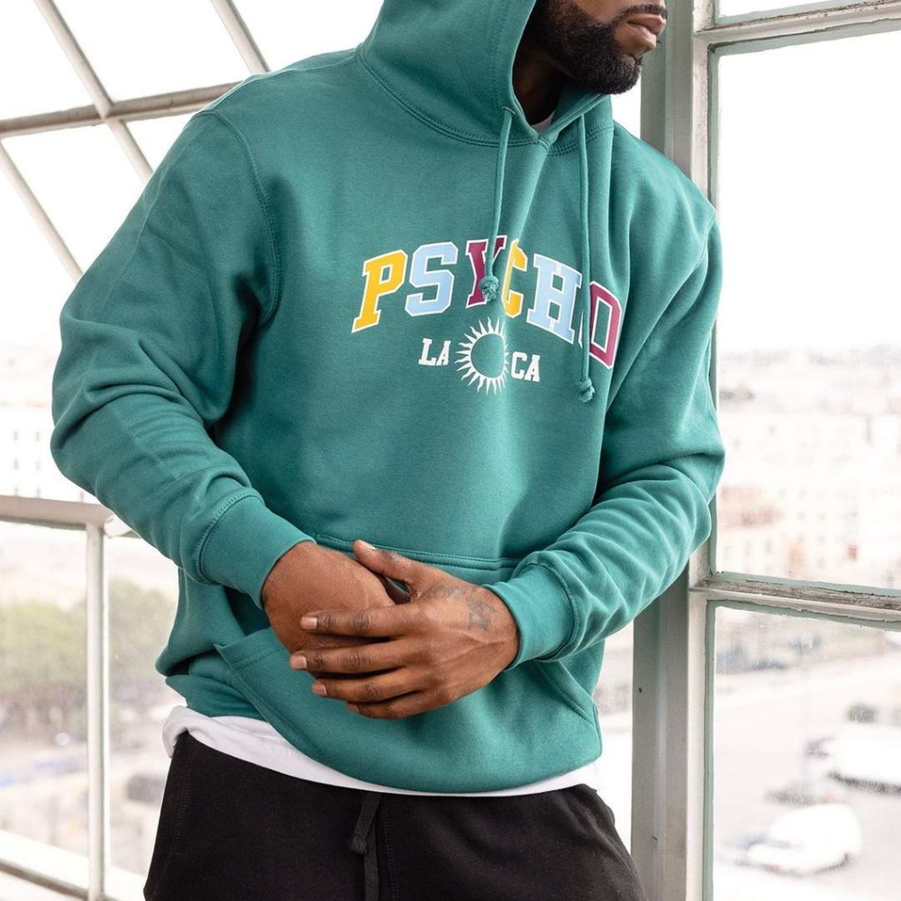 Sommer Ray PSYCHO UNISEX HOODIE - TEAL M